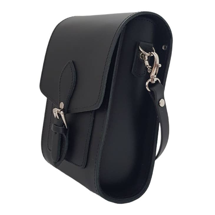 HANDMADE LEATHER Festival Phone Bag - BLACK - Zatchels - glott.no