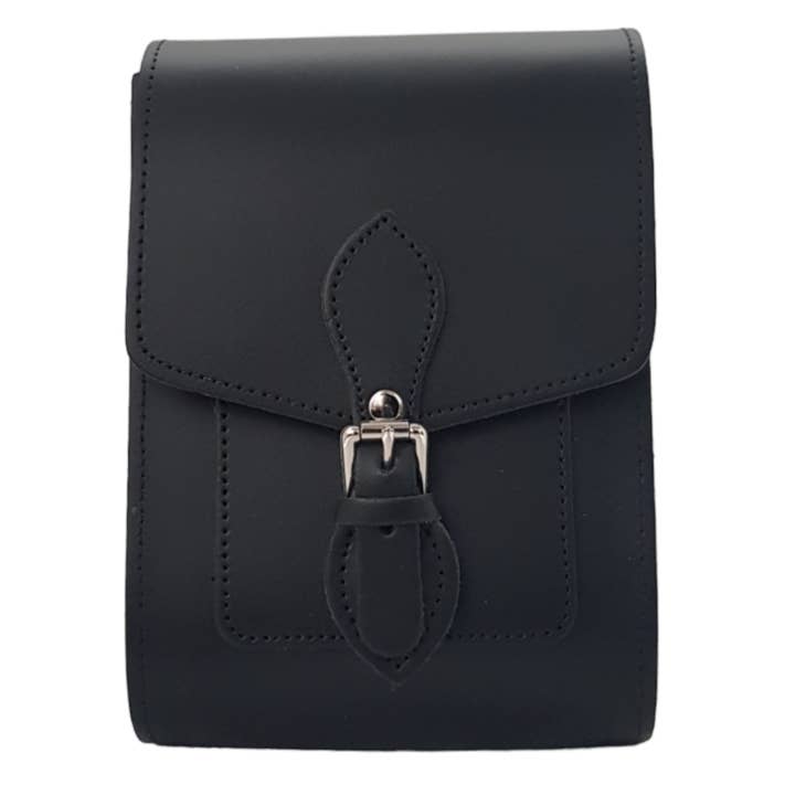 HANDMADE LEATHER Festival Phone Bag - BLACK - Zatchels - glott.no