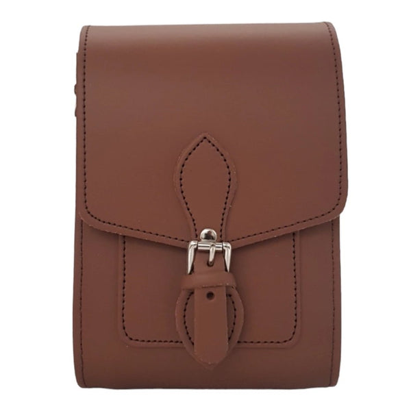 HANDMADE LEATHER Festival Phone Bag - Chestnut - Zatchels - glott.no