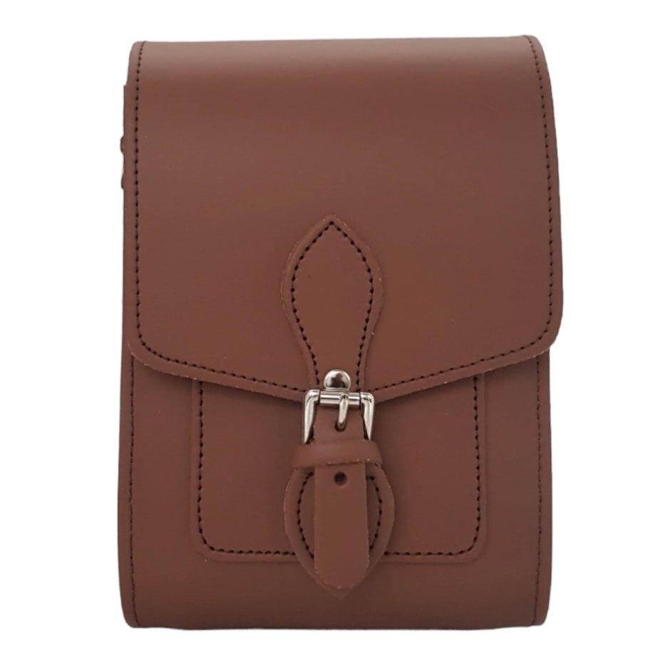 HANDMADE LEATHER Festival Phone Bag - Chestnut - Zatchels - glott.no