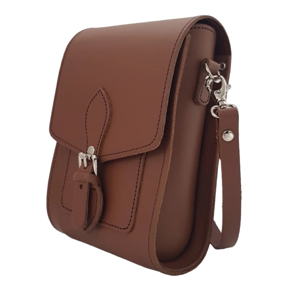 HANDMADE LEATHER Festival Phone Bag - Chestnut - Zatchels - glott.no