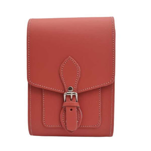 HANDMADE LEATHER Festival Phone Bag - Coral - Zatchels - glott.no