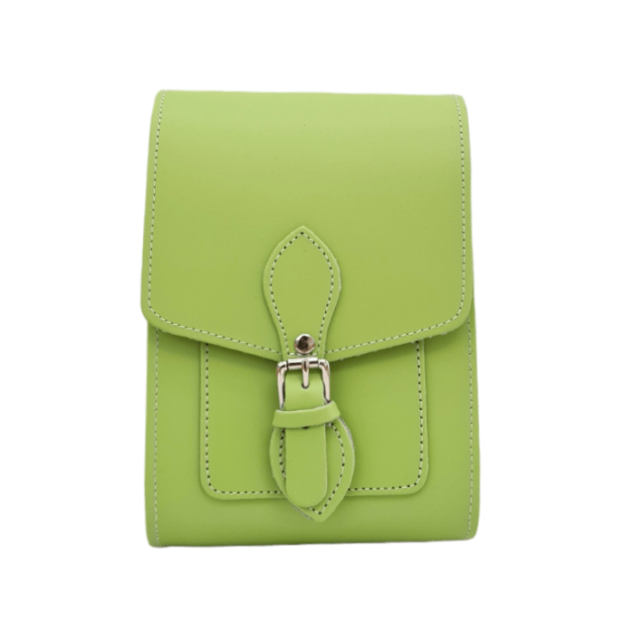 Handmade Leather Festival Phone Bag - Grass Green - Zatchels - glott.no