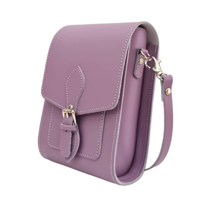 HANDMADE LEATHER Festival Phone Bag - Pastel Violet - Zatchels - glott.no