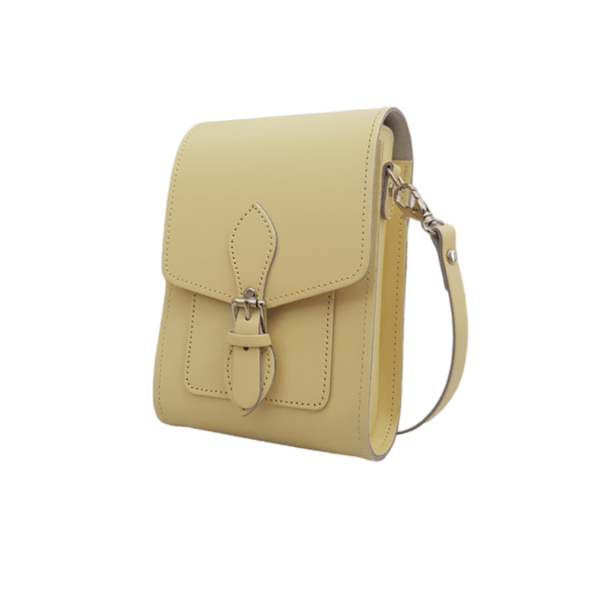 Handmade Leather Festival Phone Bag - Primrose - Yellow - Zatchels - glott.no