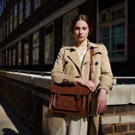 HANDMADE LEATHER SATCHEL - ORANGE - Zatchels - glott.no