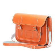 HANDMADE LEATHER SATCHEL - ORANGE - Zatchels - glott.no