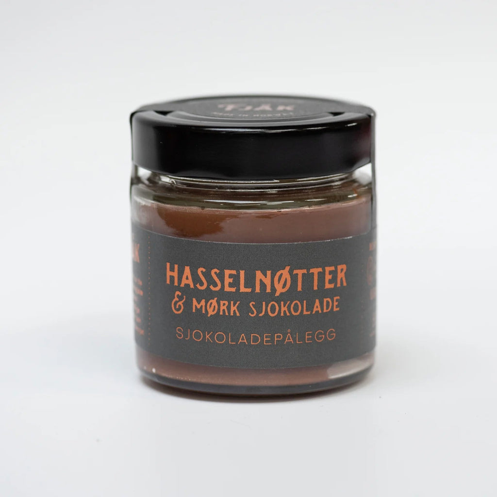Hasselnøtter & Mørk Sjokolade - Sjokoladepålegg - Fjåk - glott.no
