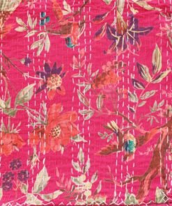 Hot Pink Bird Kantha Throw - Powell Craft - glott.no
