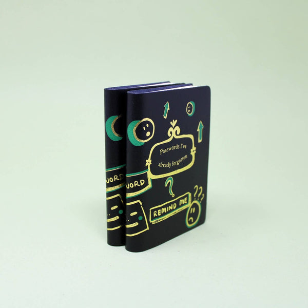 Illustrated Midi Leather Journal - Ark Colour Design - glott.no