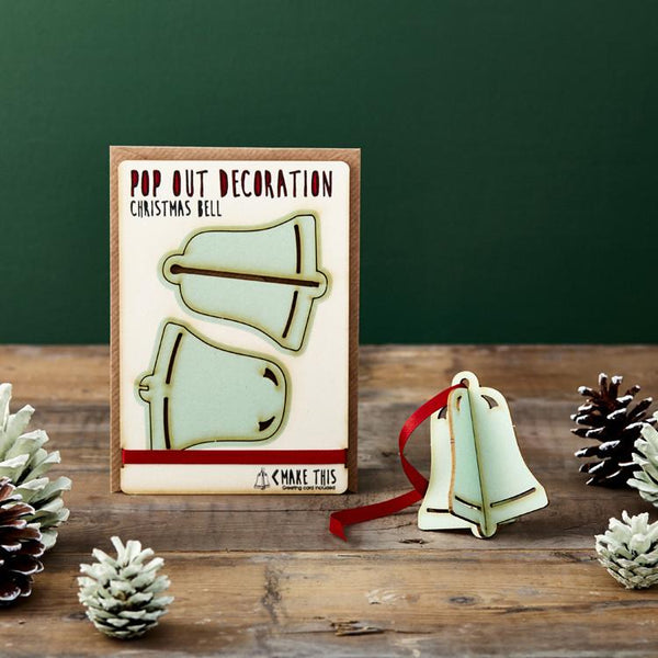 Juleklokke Julekort Pop Out - Kort - The Pop Out Card Co - glott.no