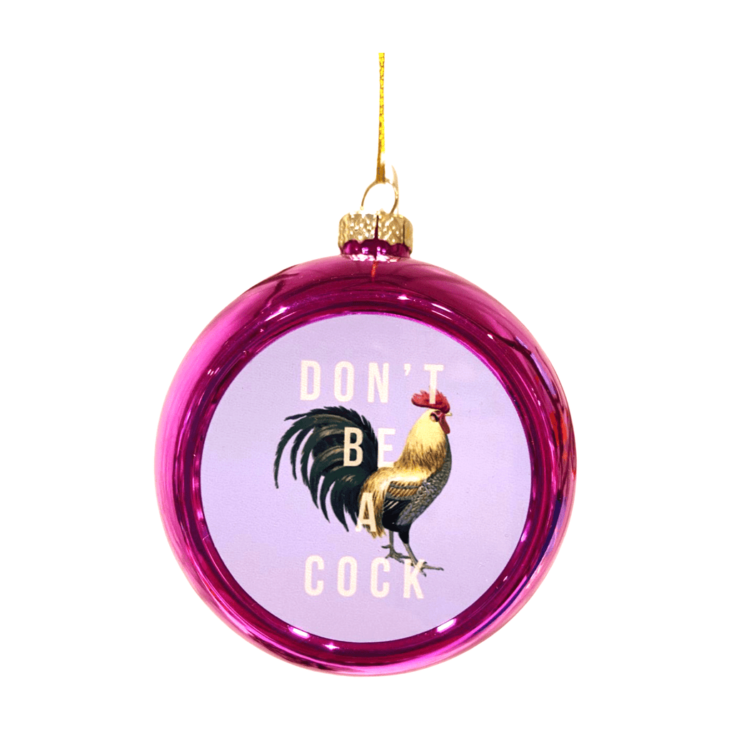 Julekule 'Don't be a Cock' - Rosa - Art Wow - glott.no