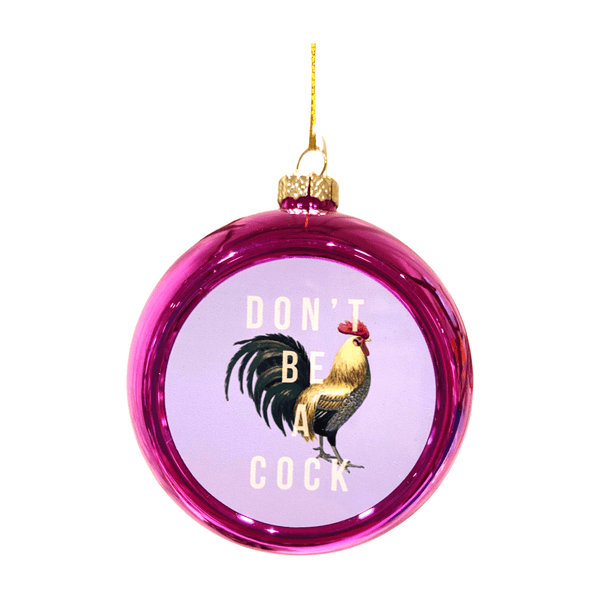Julekule 'Don't be a Cock' - Rosa - Art Wow - glott.no