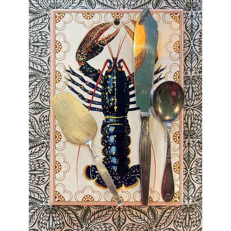 Keramisk plate med korkrygg Hummer - Vanilla Fly - glott.no