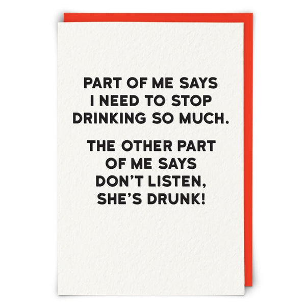 Kort She is drunk - Redback cards - glott.no