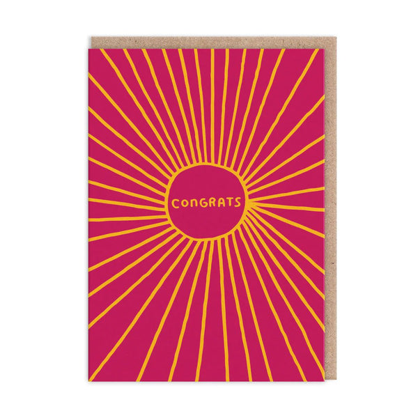 Kort Sunburst Congratulations - Ohh Deer - glott.no