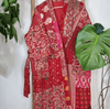 Lang Vendbar Kimono - jakke rød - Essential Designs London - glott.no