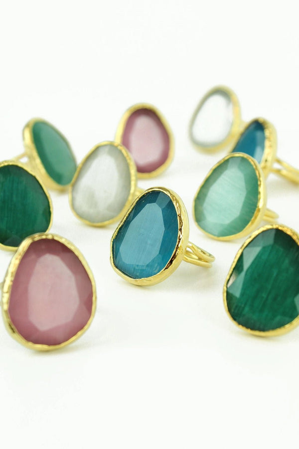 Large Chunky Glass Ring - My Doris