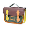 LEATHER MIDI SATCHEL - Autumnal Kaleidoscope - Zatchels - glott.no