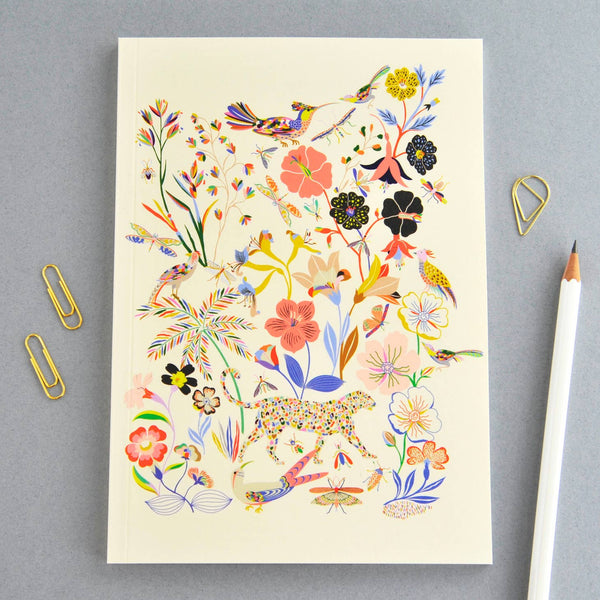 Leopard in Wonderland A5 Notebook - Elvira Designs