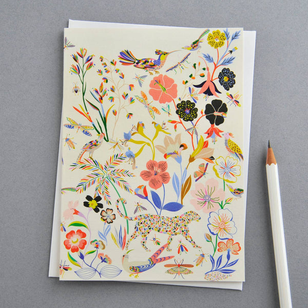 Leopard in Wonderland Card - Elvira Designs - glott.no
