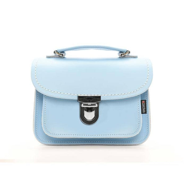 Luna Handmade Leather Bag - Baby Blue - Zatchels - glott.no