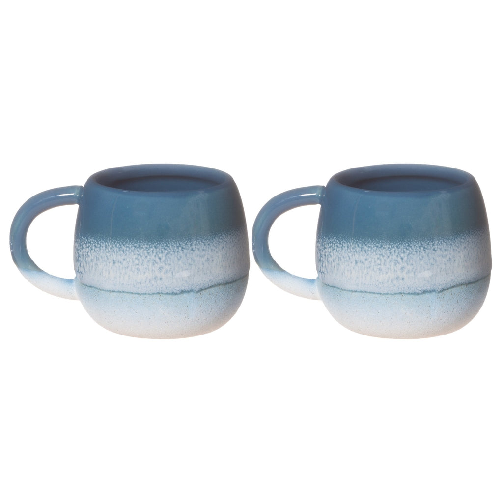 Mojave Glaze blå espresso kopp - Sett med 2 kopper - Sass & Belle - glott.no