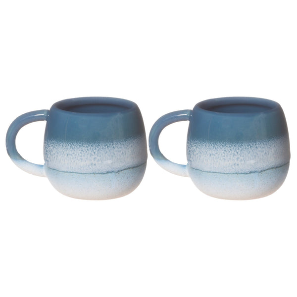 Mojave Glaze blå espresso kopp - Sett med 2 kopper - Sass & Belle - glott.no