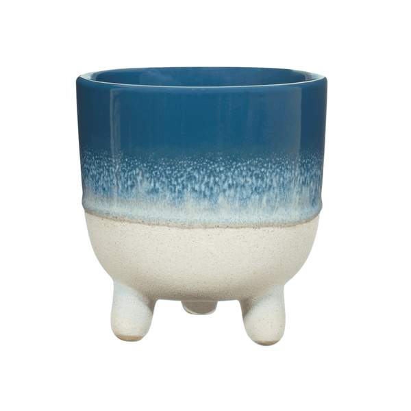 Mojave Glaze Blue Planter - Large - Sass & Belle - glott.no