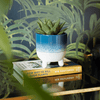Mojave Glaze Blue Planter - Large - Sass & Belle - glott.no