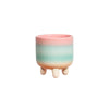 Mojave glaze green & pink planter - Sass & Belle - glott.no
