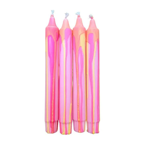 Pinks - Neon Drip Candle - Mila Noire - glott.no