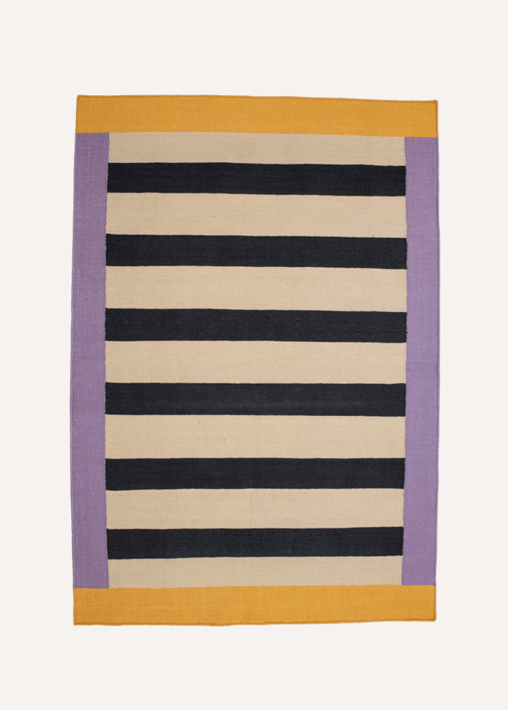 PURPLE SYMMETRY, Cotton Bath Mat - Colortherapis - glott.no