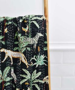 Safari At Night Kantha Throw - Powell Craft - glott.no
