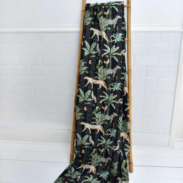 Safari At Night Kantha Throw - Powell Craft - glott.no