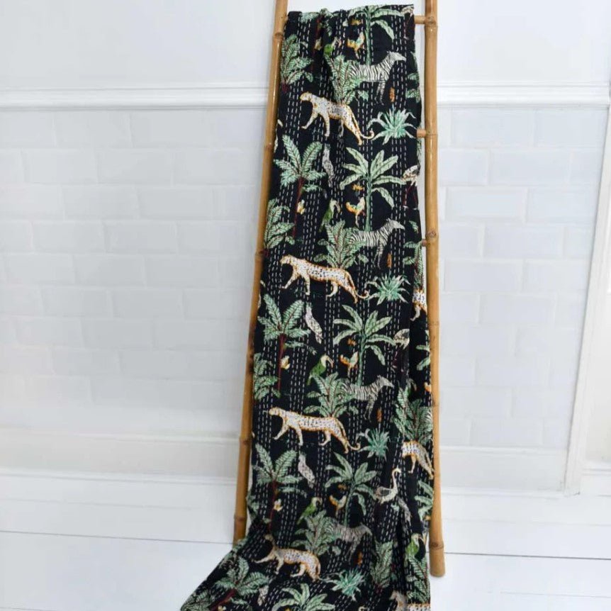 Safari At Night Kantha Throw - Powell Craft - glott.no