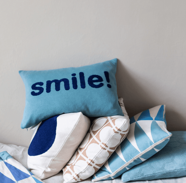 Smile pute - Blå - Funky Doris - glott.no