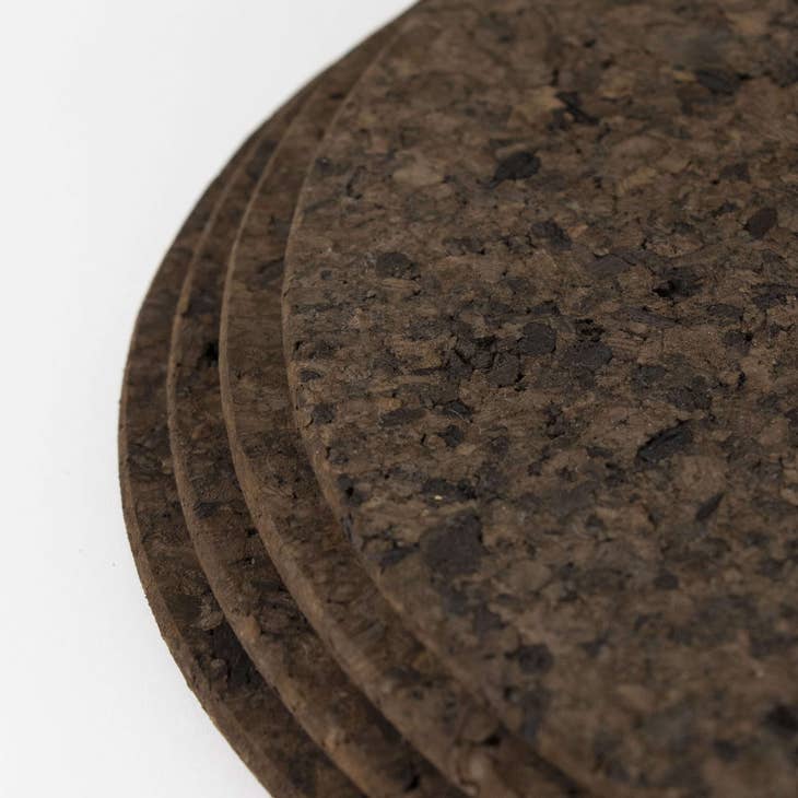 Smoked Cork Placemats | Round | - Liga - glott.no