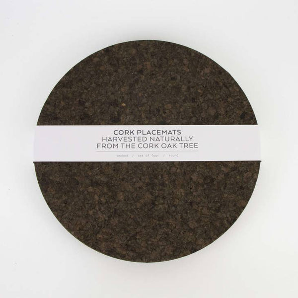 Smoked Cork Placemats | Round | - Liga - glott.no