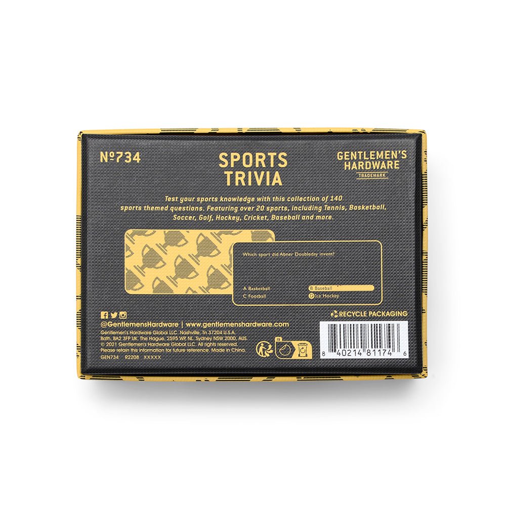 Sports Trivia - Spill - Gentlemen's Hardware - glott.no