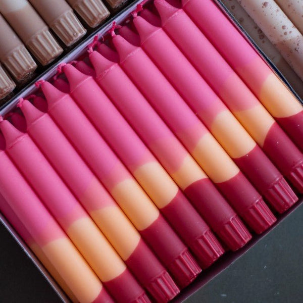 Stearinlys - Cozy Fall Vibes (Pink/Orange/Red) - Nordtrice Candles - glott.no