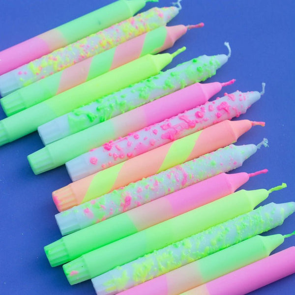 Stearinlys - Neon Mix - Nordtrice Candles - glott.no