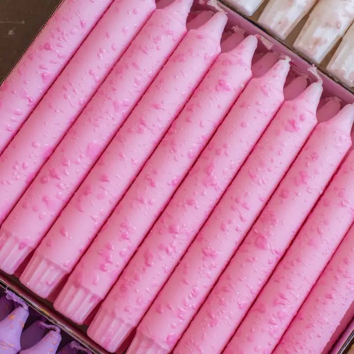 Stearinlys - Pink base confetti - Nordtrice Candles - glott.no