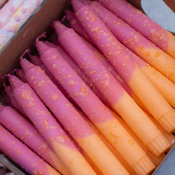 Stearinlys - Summer Party - Fuschia /Orange - Nordtrice Candles