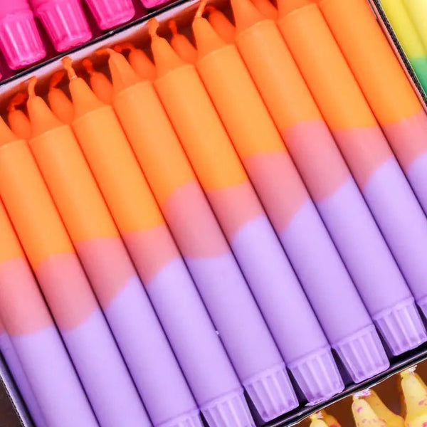 Stearinlys - Summer Party - Orange / Purple - Nordtrice Candles