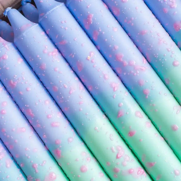 Stearinlys - Summer Vibes Blue Pink Confetti - Nordtrice Candles