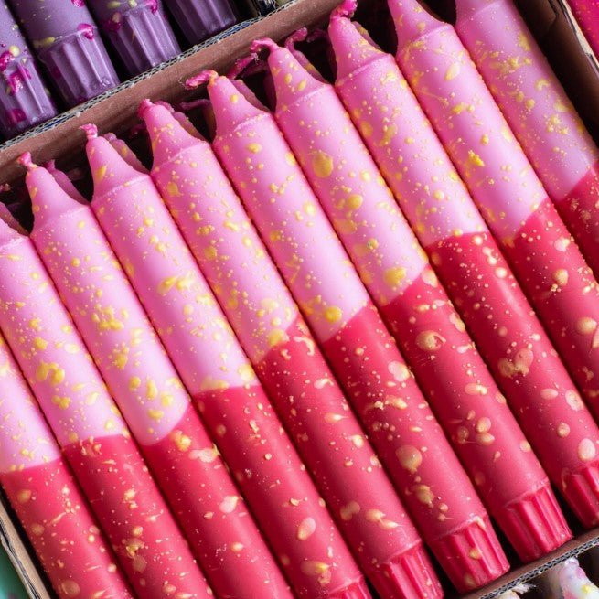 Stearinlys - Summer Vibes / Pink & Red Yellow Confetti - Nordtrice Candles - glott.no
