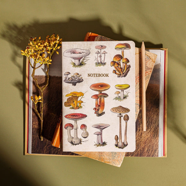 Vintage Mushrooms A5 Notatbok - Sass & Belle - glott.no