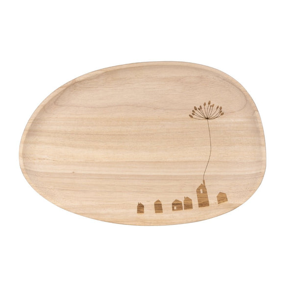 Wonderland Wooden Tray - Small Town - Räder - glott.no