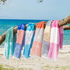 Bali Hammam Towel with gift box, Orange/Beige - Towel to Go - glott.no